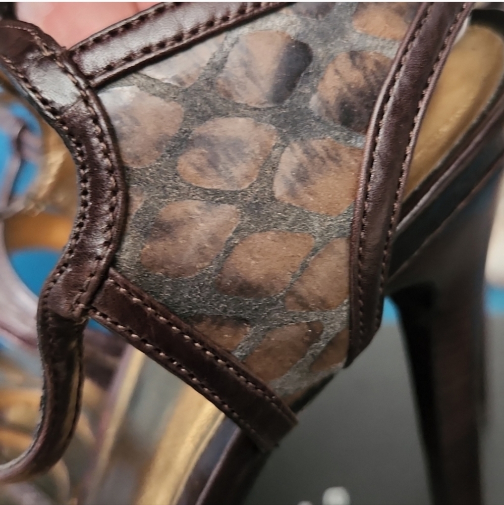 Pelle Moda Heels Snake Strappy Stilleto - Picture 9 of 13